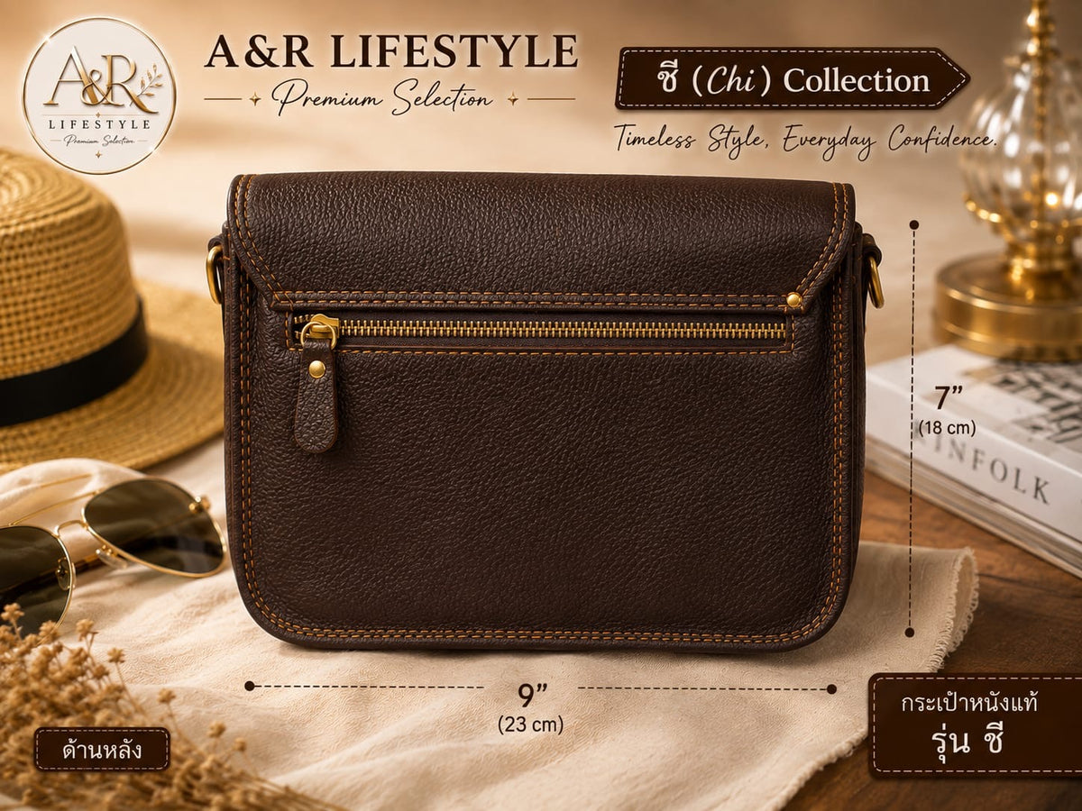 กระเป๋า Chi Collection ด้านหลังพร้อมช่องซิป